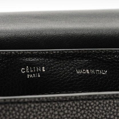 Celine Drummed Calfskin Suede Large Trapeze Black 5 of 7