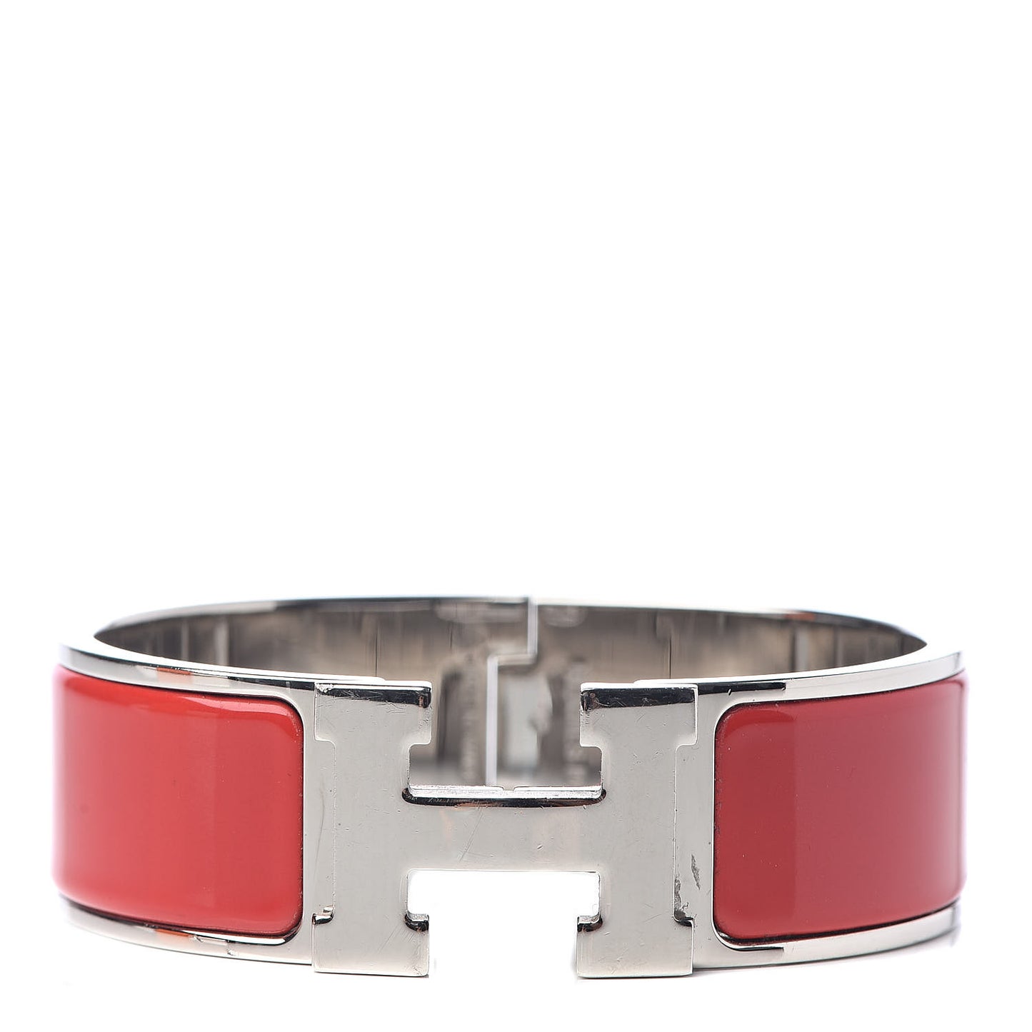 Enamel Wide Clic Clac H Bracelet GM Red