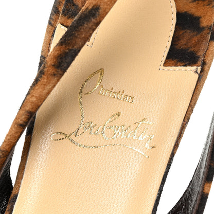 Christian Louboutin Veau Velours Taralita 85 Thong Sandals 39.5 Leo 10 of 13