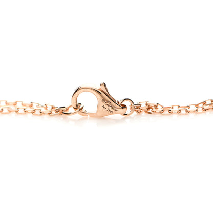 Cartier 18K Pink Gold 2 Diamond LOVE Necklace 5 of 6