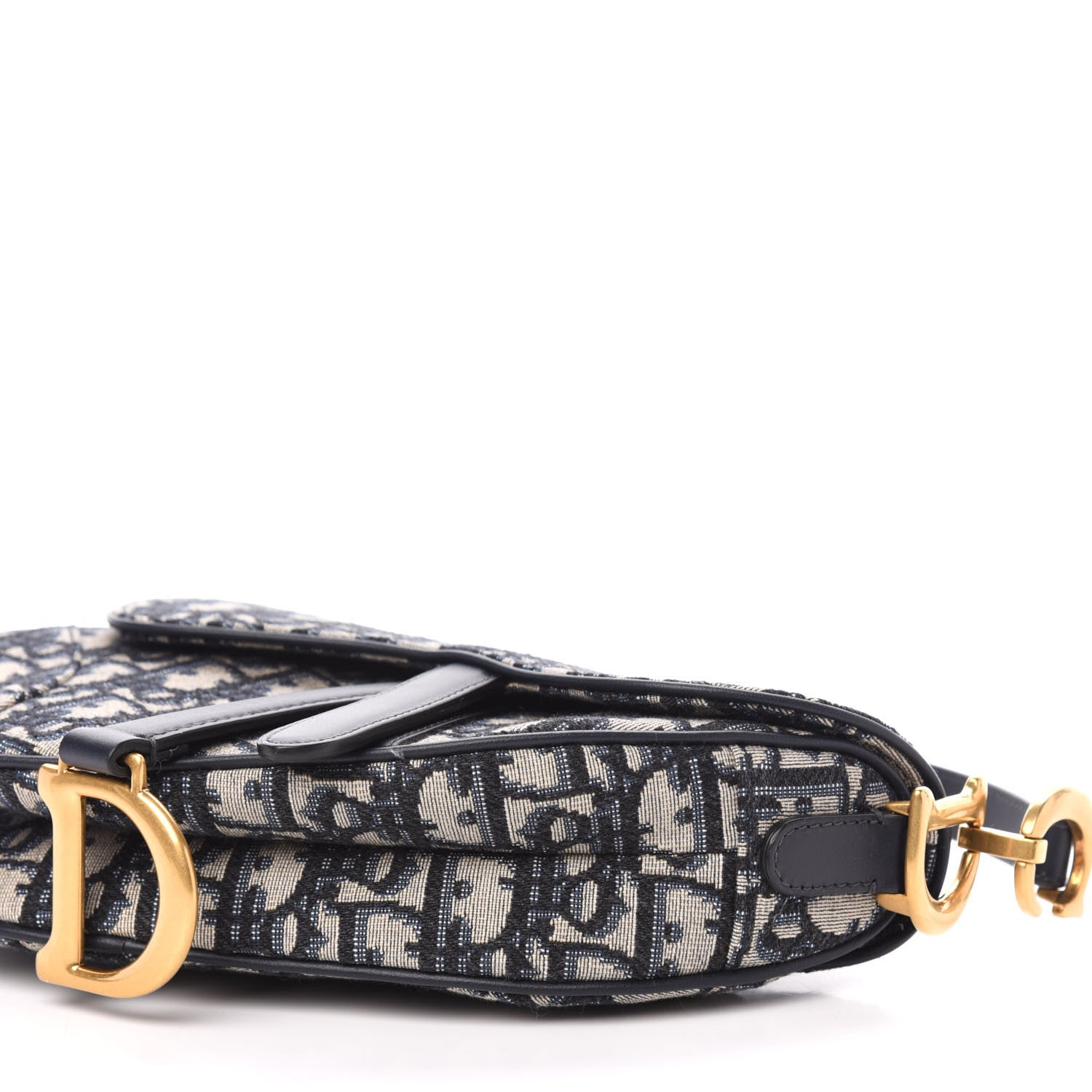 Christian Dior Oblique Mini Saddle Bag Blue 9 of 11