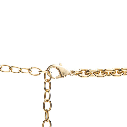 Chanel Resin Crystal CC Pendant Necklace Gold 4 of 4