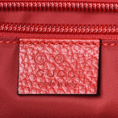 Gucci Nylon Monogram Dollar Calfskin Medium Light Double Buckle Backpack Vibrant Red 8 of 9