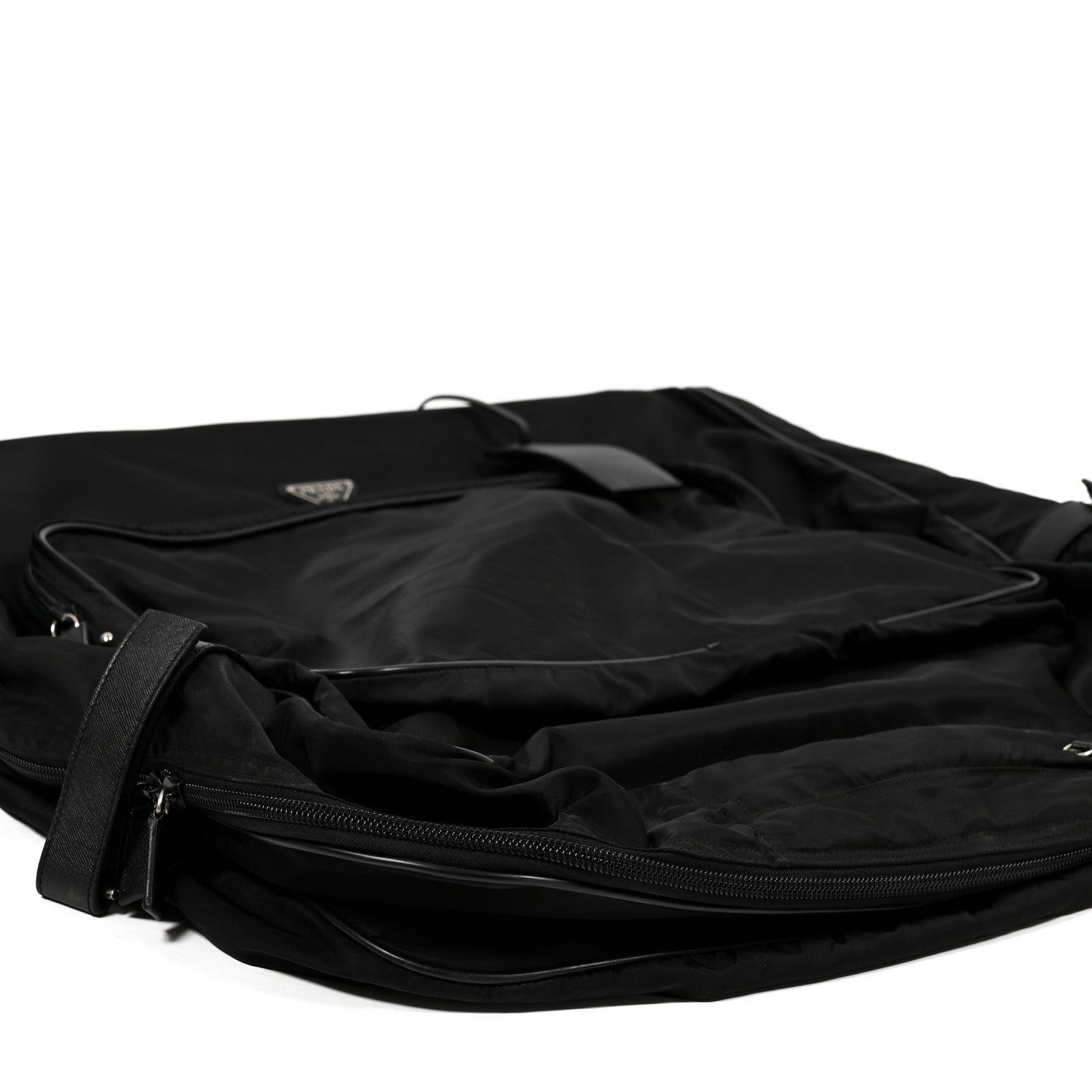 Prada Tessuto Nylon Garment Bag Black 7 of 13