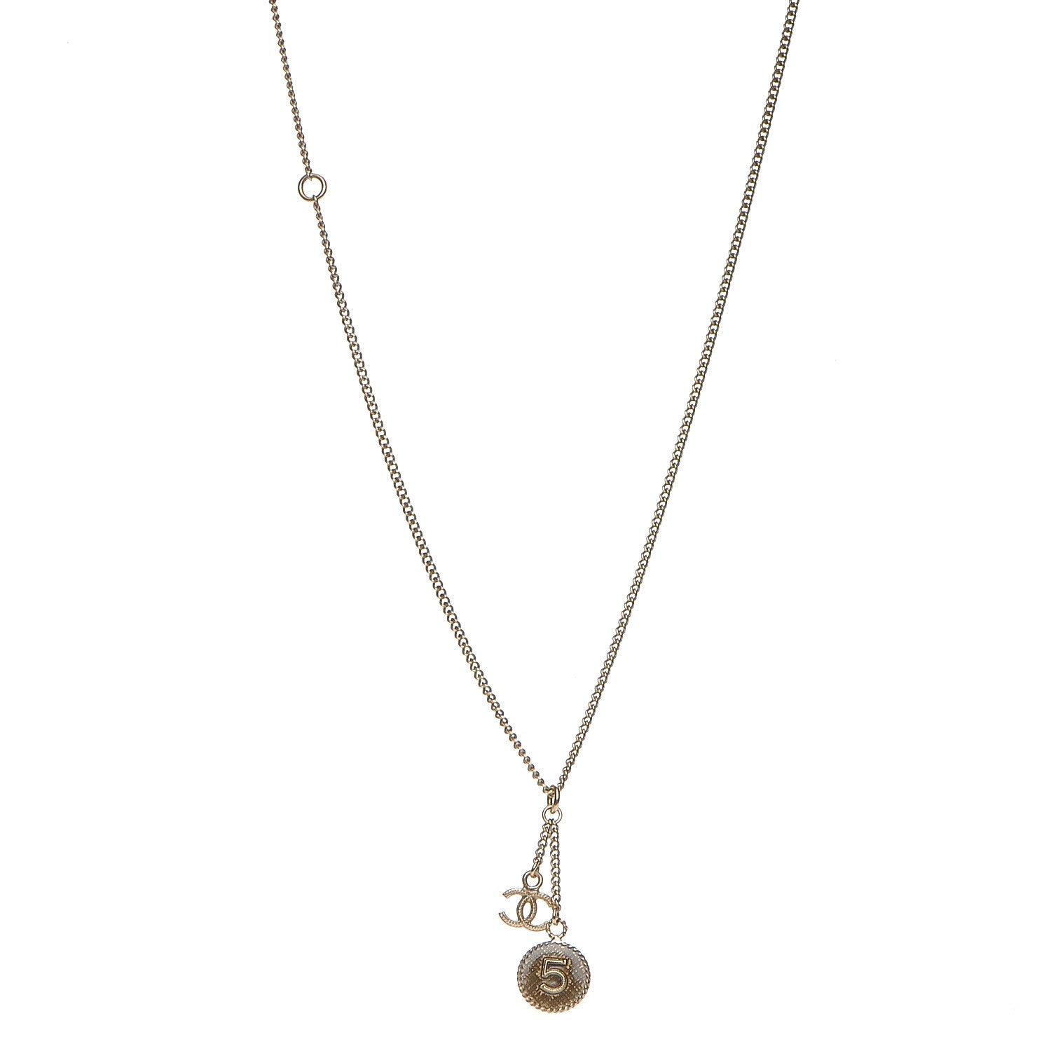 Chanel CC N°5 Necklace Gold 1 of 6