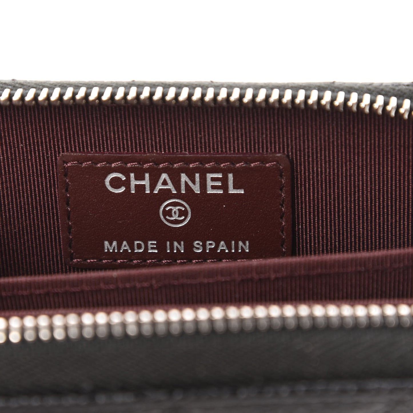 Caviar Quilted Zip Coin Purse Black