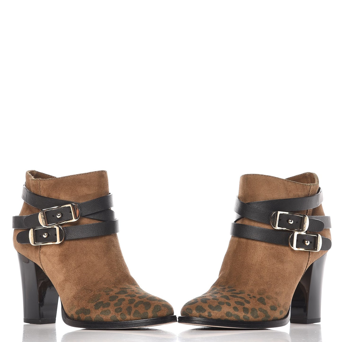 Suede Leopard Print Melba Ankle Boots 37 Brown
