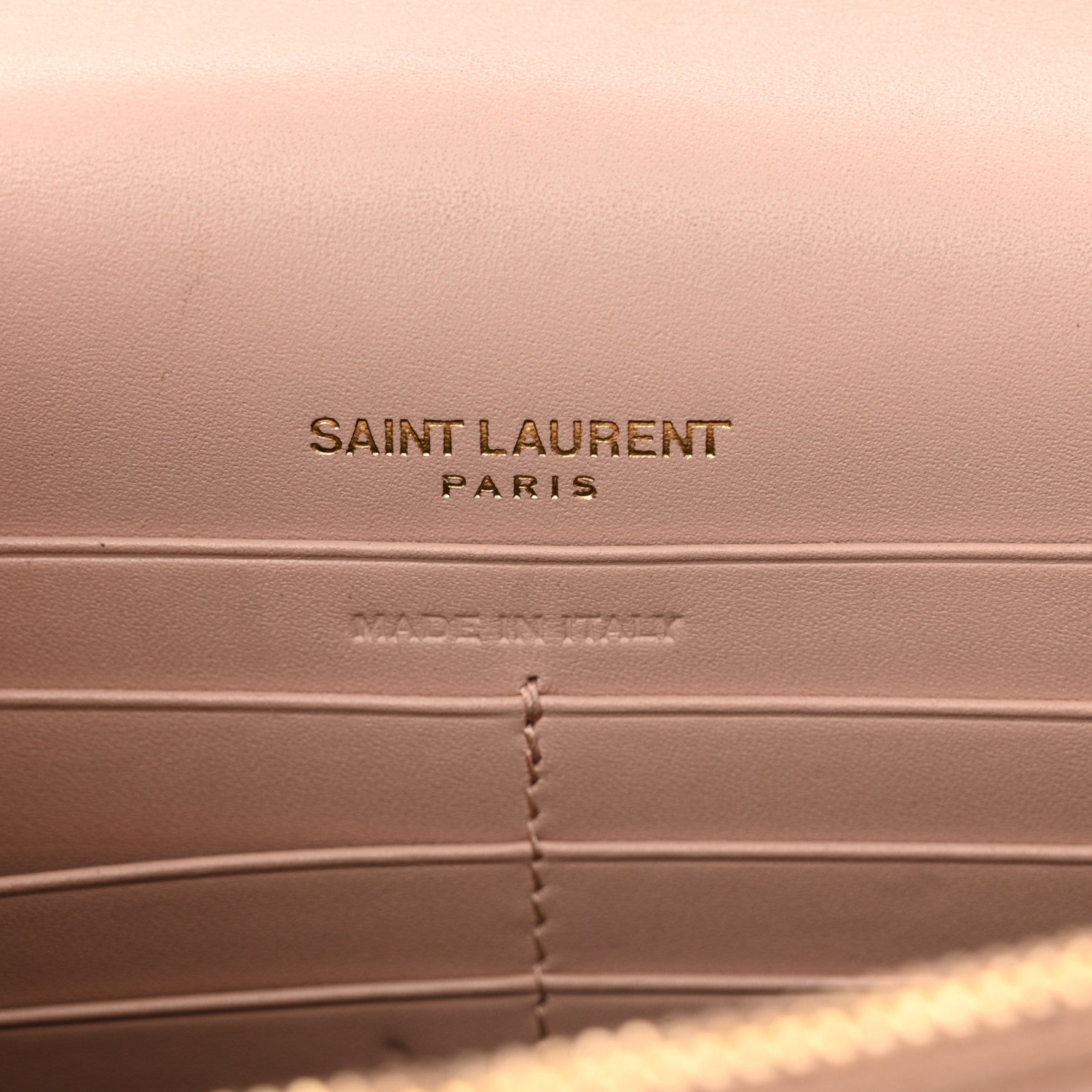 Saint Laurent Smooth Calfskin Classic Monogram Kate Tassel Chain Wallet Pale Pink 6 of 21