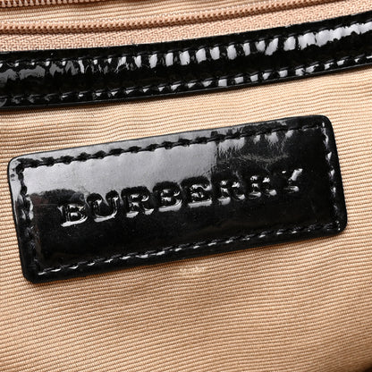 Burberry Nova Check Patent Medium Tote Black 6 of 13