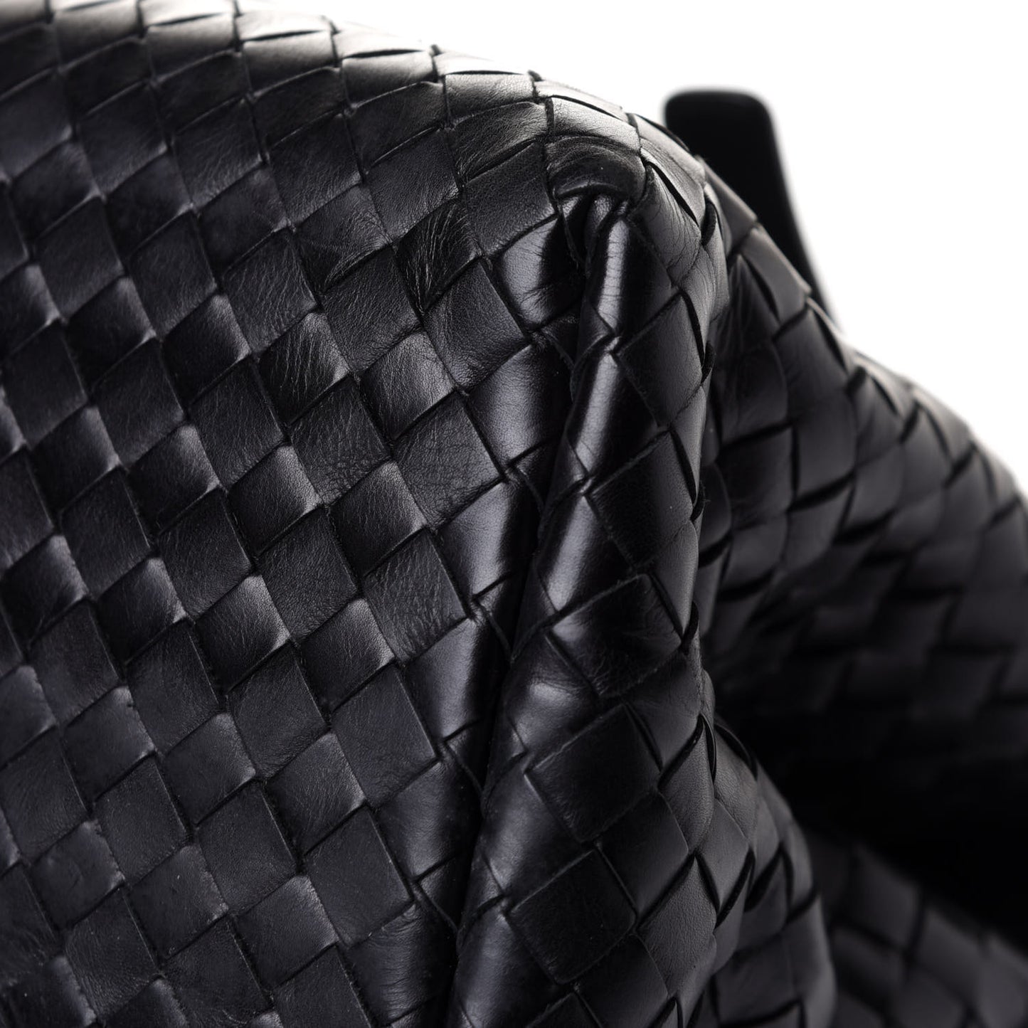 Nappa Intrecciato Medium Roma Tote Black