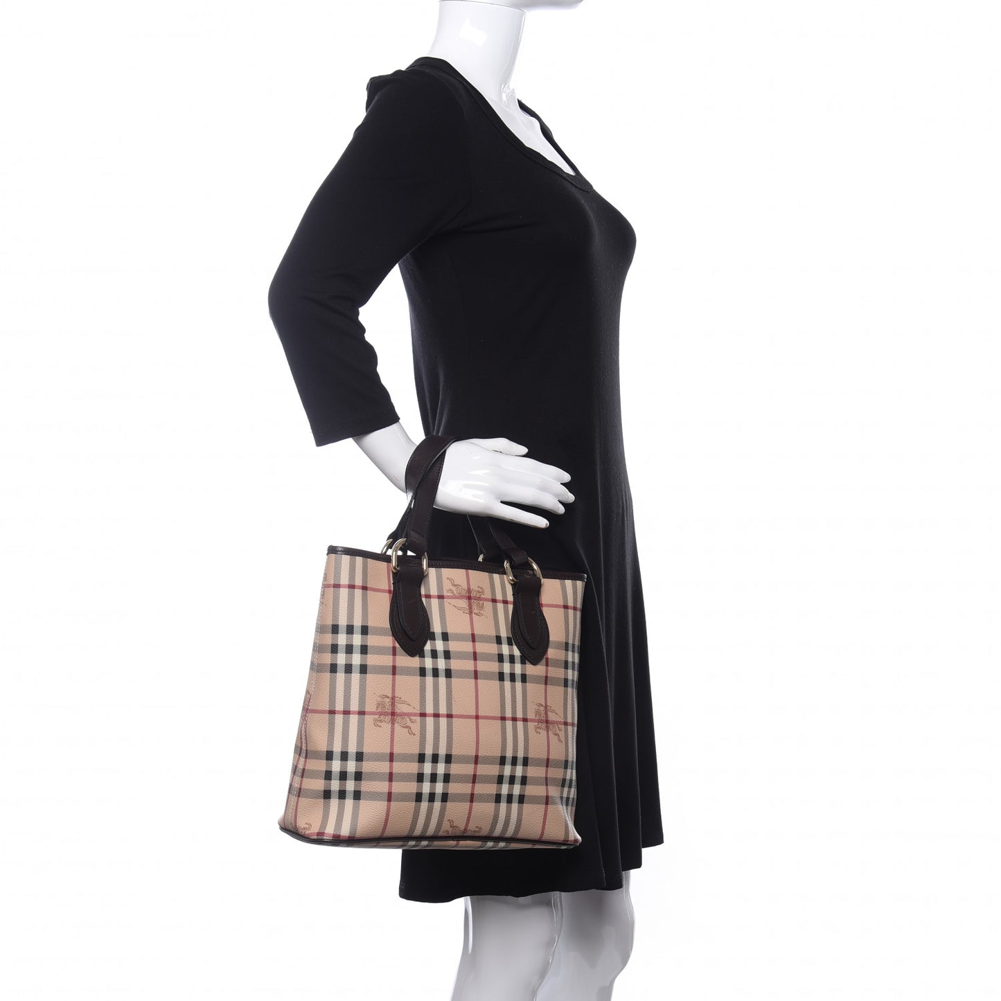 Haymarket Check Small Onslow Tote Chocolate