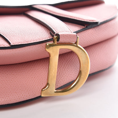 Christian Dior Grained Calfskin Mini Saddle Bag Pink 8 of 10