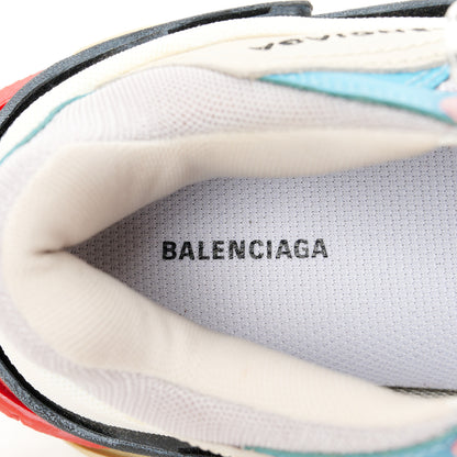 Balenciaga Fabric Mesh Washed Effect Womens Triple S Sneakers 37 Pink White Blue 8 of 10