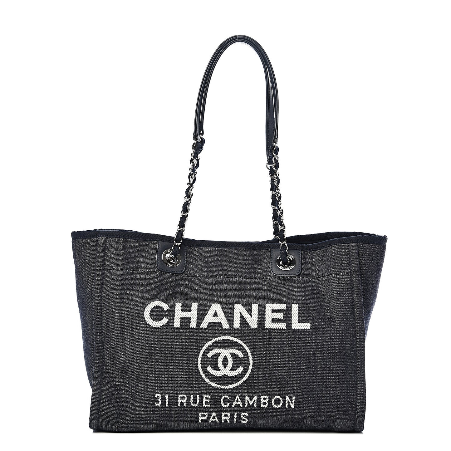 Denim Small Deauville Tote Dark Blue