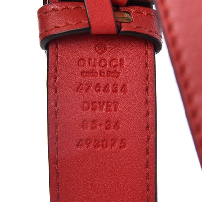 Gucci Calfskin Matelasse GG Marmont Belt Bag 85 34 Hibiscus Red 8 of 10