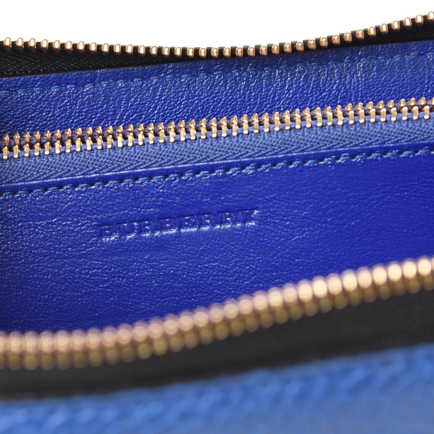 Calfskin Ziggy Zip Around Wallet Brilliant Blue