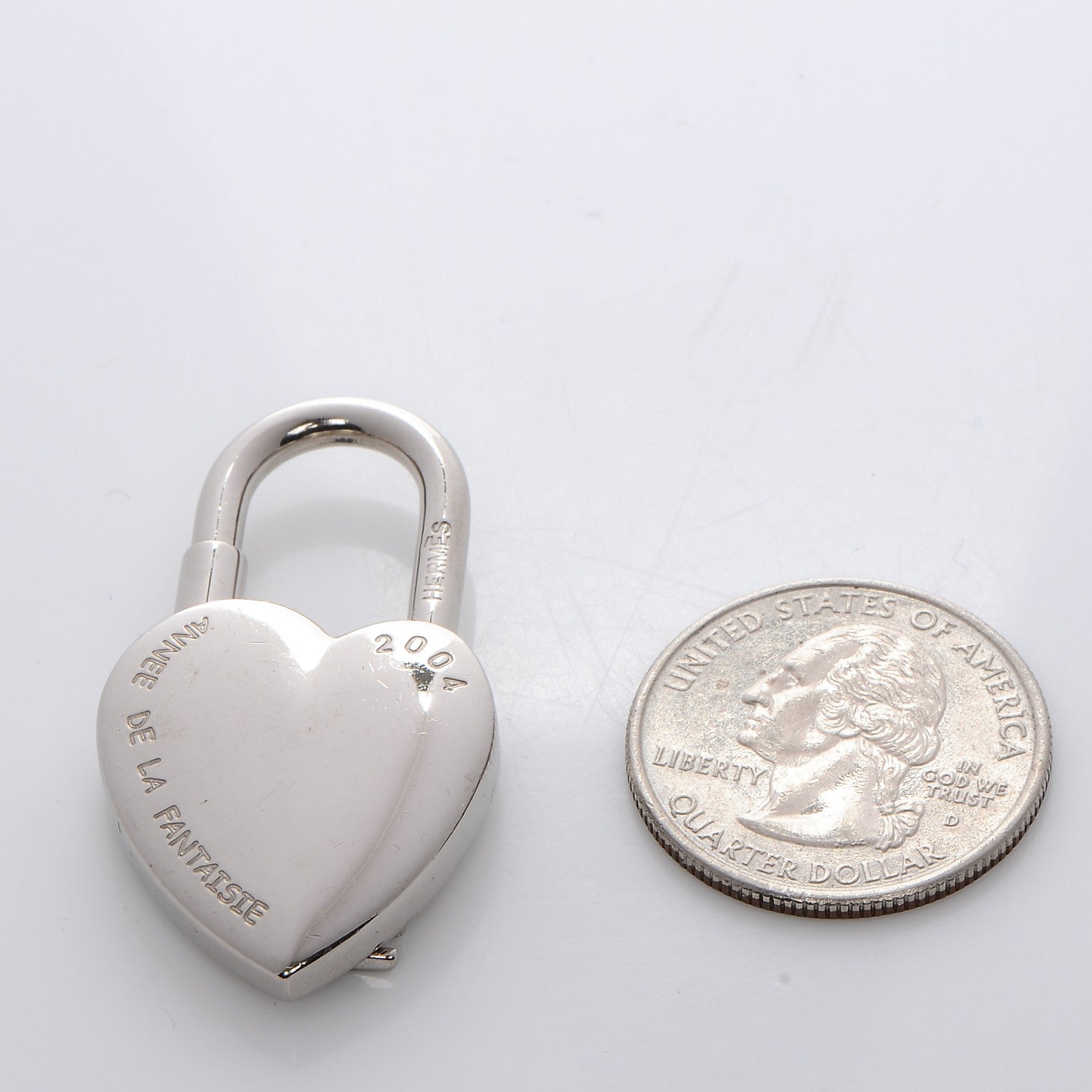 Hermes Palladium Annee De La Fantaisie Heart Cadena Lock 2 of 4