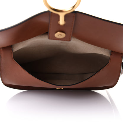Chloe Suede Smooth Calfskin Kurtis Shoulder Bag Classic Tobacco 4 of 9