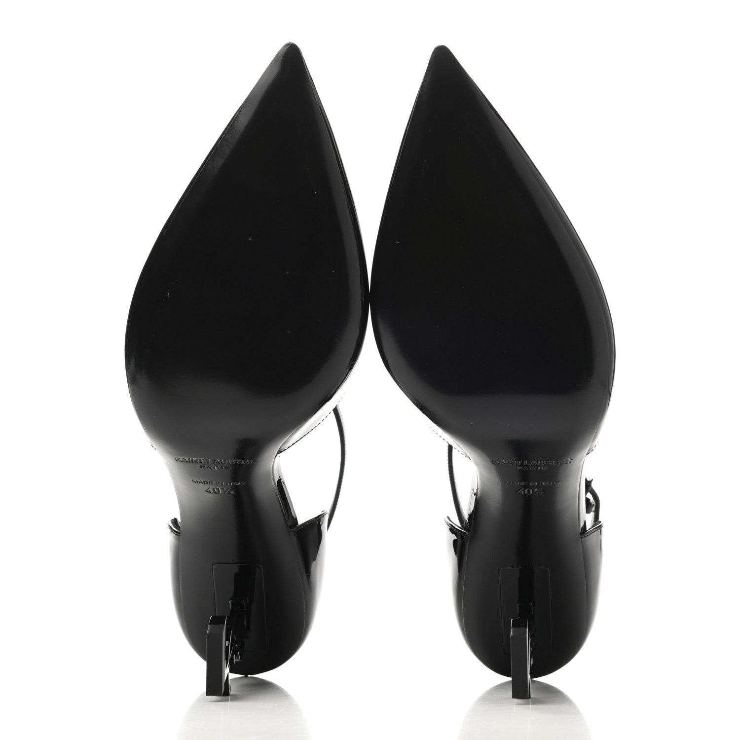 Saint Laurent Patent Opyum D'Orsay Pumps 40.5 Black 5 of 10