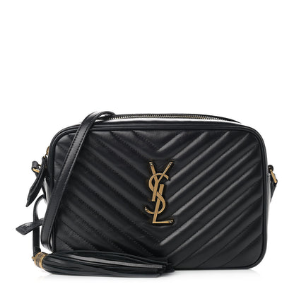 Saint Laurent Calfskin Matelasse Monogram Lou Camera Bag Black 1 of 11