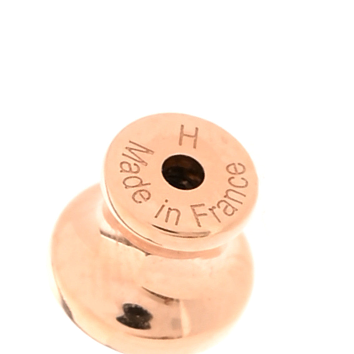 Rose Gold Lacquered Mini Pop H Rocabar Earrings Beaute