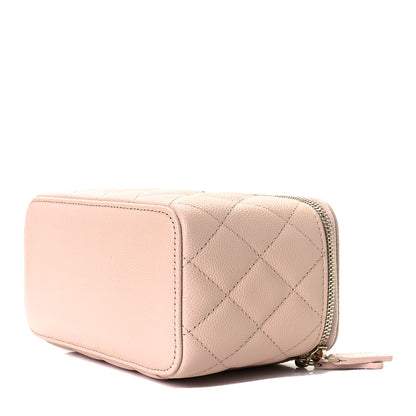 Chanel Caviar Quilted Small Vanity Case With Chain Light Beige 5 of 9