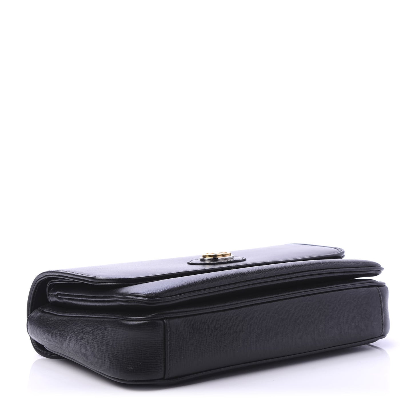 Azalea Calfskin Small Marina Chain Shoulder Bag Black