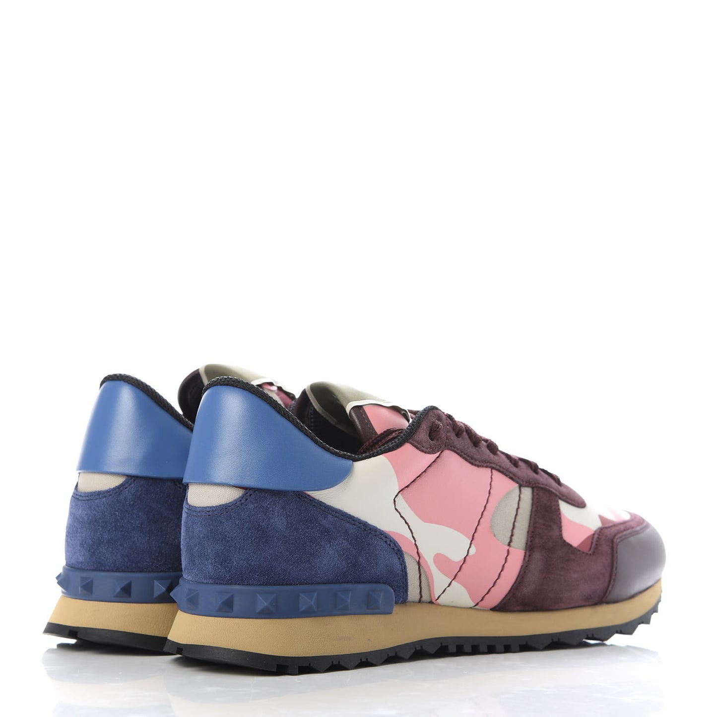 Nappa Suede Camouflage Mens Rockrunner Sneakers 41 Rosso Lacca Multicolor