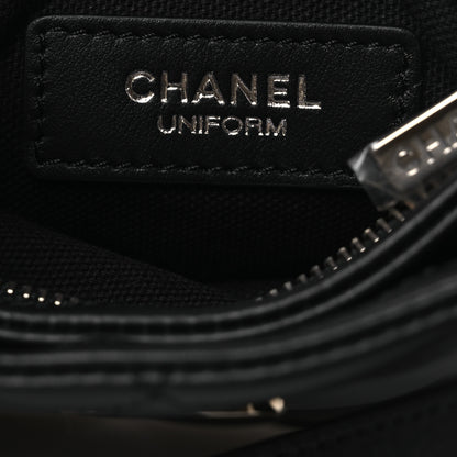 Chanel Lambskin Quilted Uniform Crossbody Bag Black 6 of 13