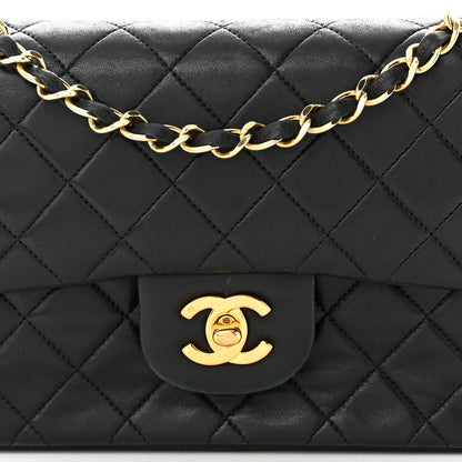 Chanel Lambskin Quilted Small Double Flap Black 8 of 14
