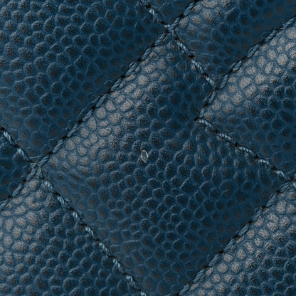 Chanel Caviar Quilted Grand Shopping Tote GST Dark Blue 12 of 21