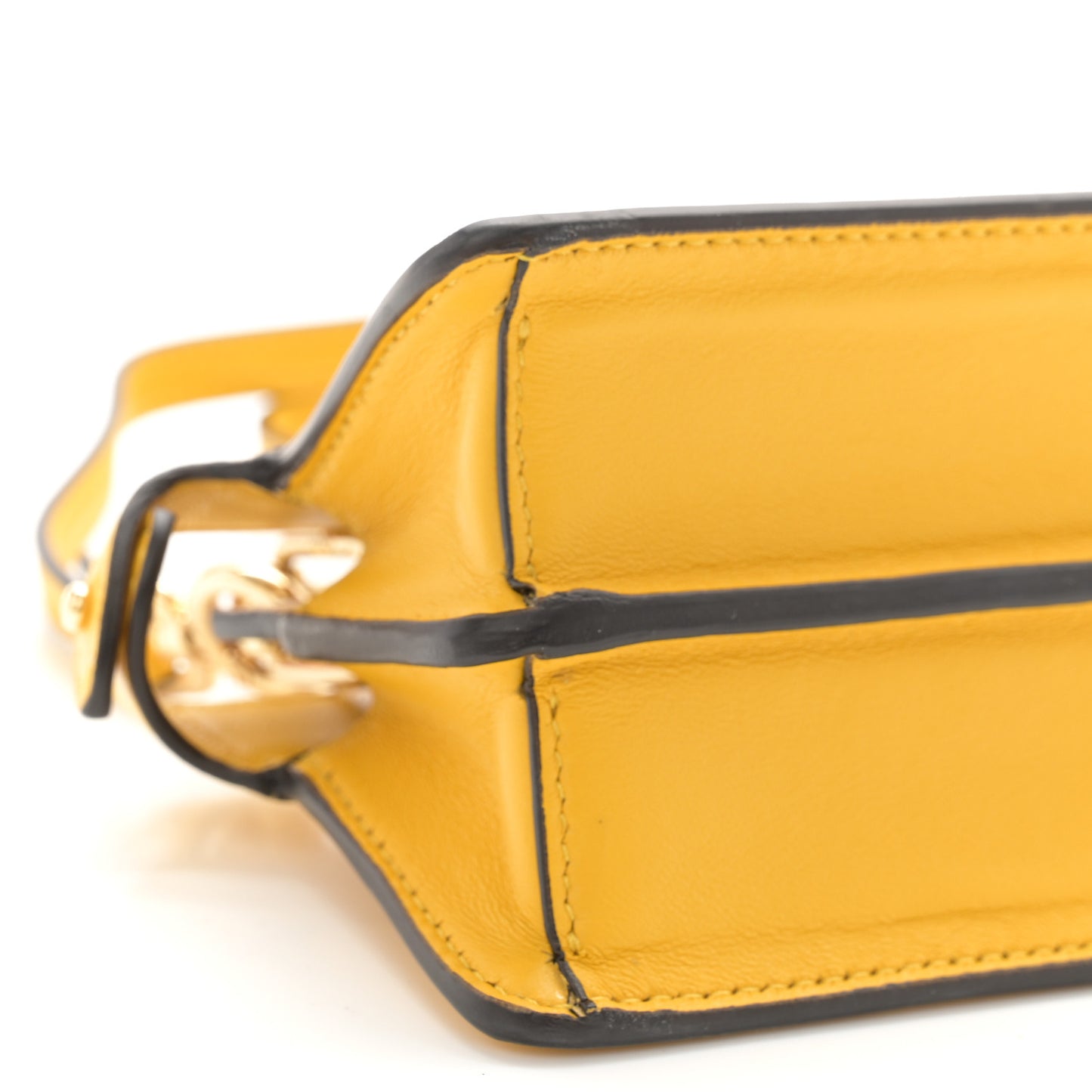 Shiny Nappa Nano Peekaboo Maxi Handle Satchel Mimosa