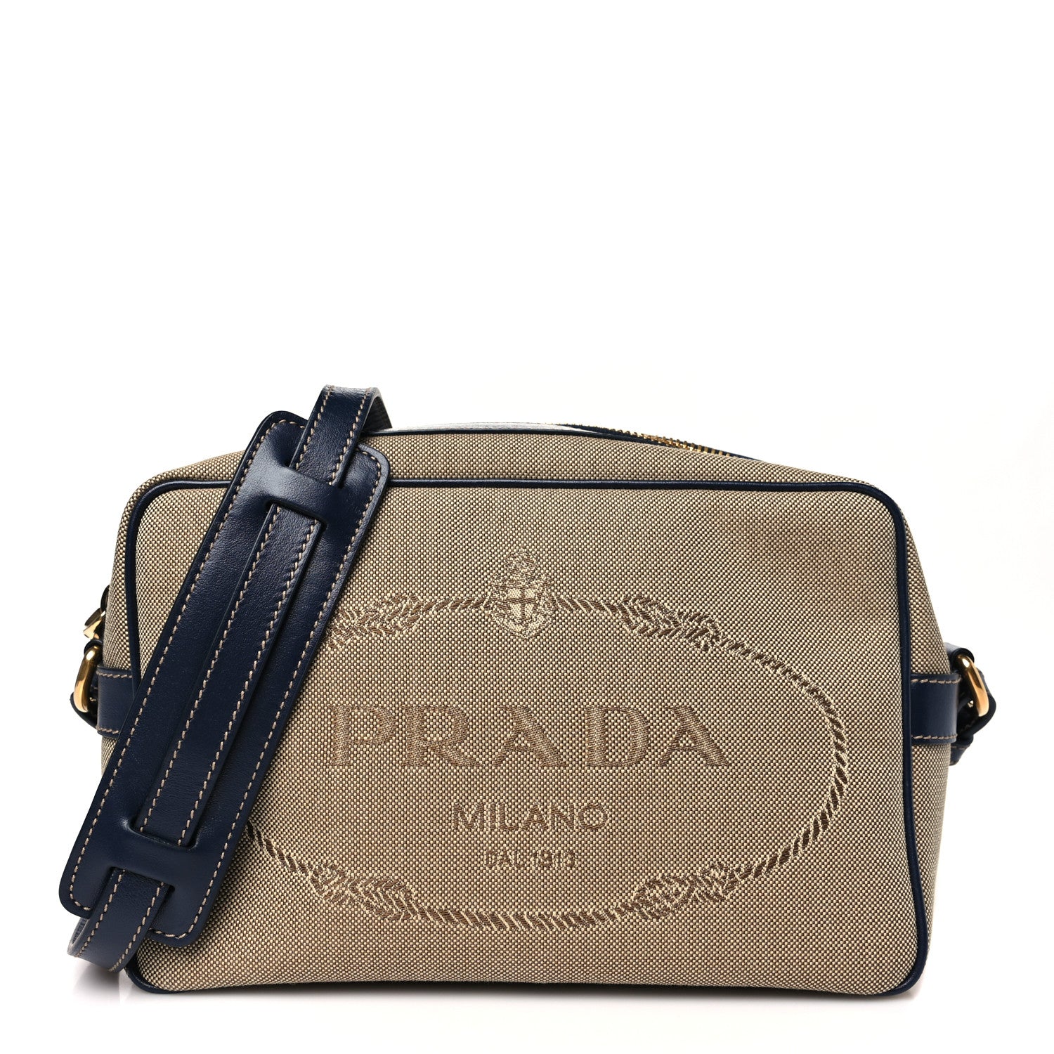 Prada Jacquard Logo Camera Bag Corda Baltico 1 of 10