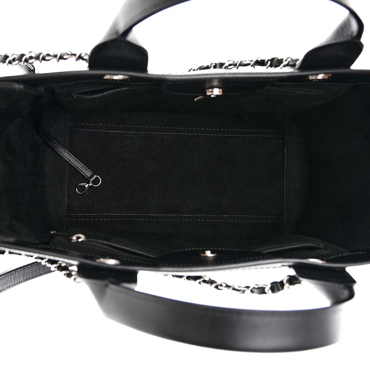 Caviar Small Studded Deauville Tote Black