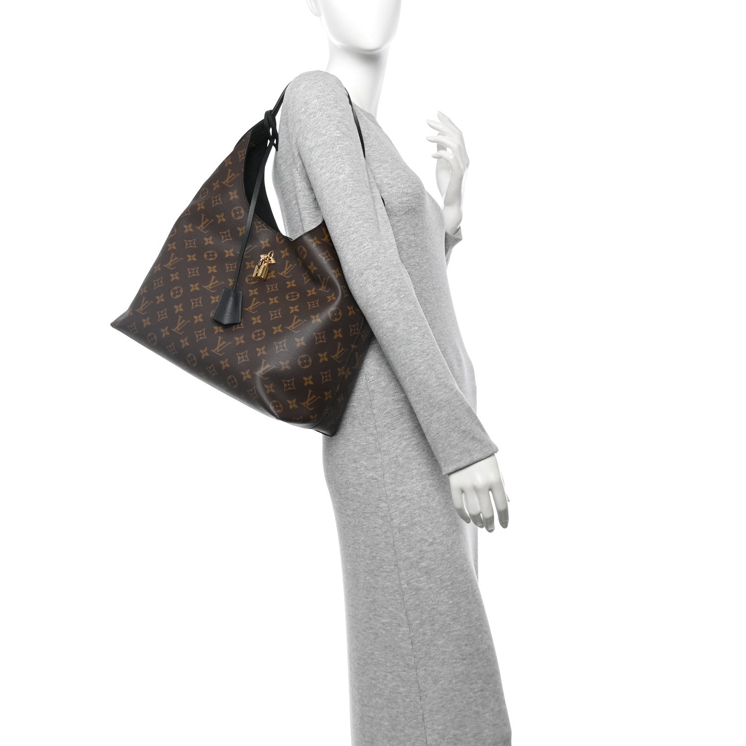 Louis Vuitton Monogram Flower Hobo Black 2 of 10