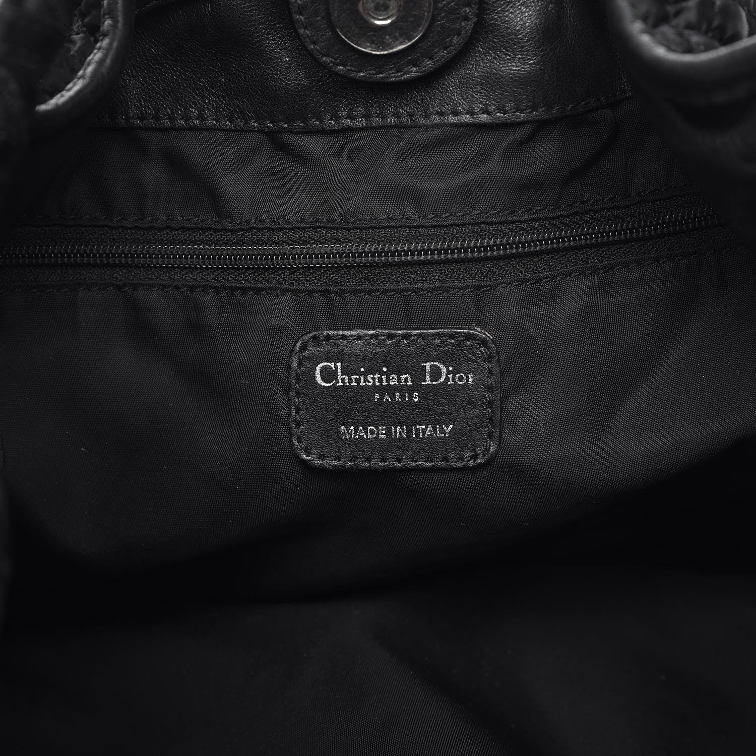 Christian Dior Satin Cannage Charming Hobo Black 6 of 13