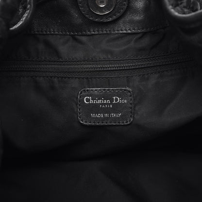 Christian Dior Satin Cannage Charming Hobo Black 6 of 13