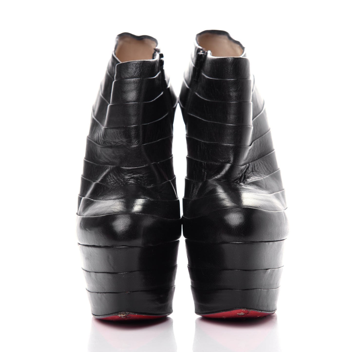 Patent Calfskin 160 Platform Ankle Booties 37.5 Black