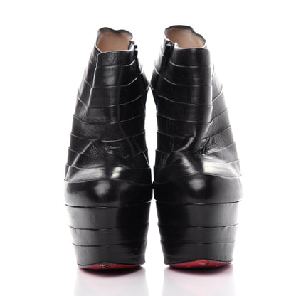Christian Louboutin Patent Calfskin 160 Platform Ankle Booties 37.5 Black 2 of 9