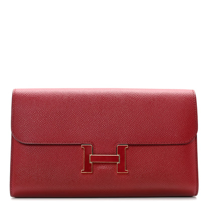 Hermes Epsom Constance Long Wallet Rouge Grenat 1 of 8