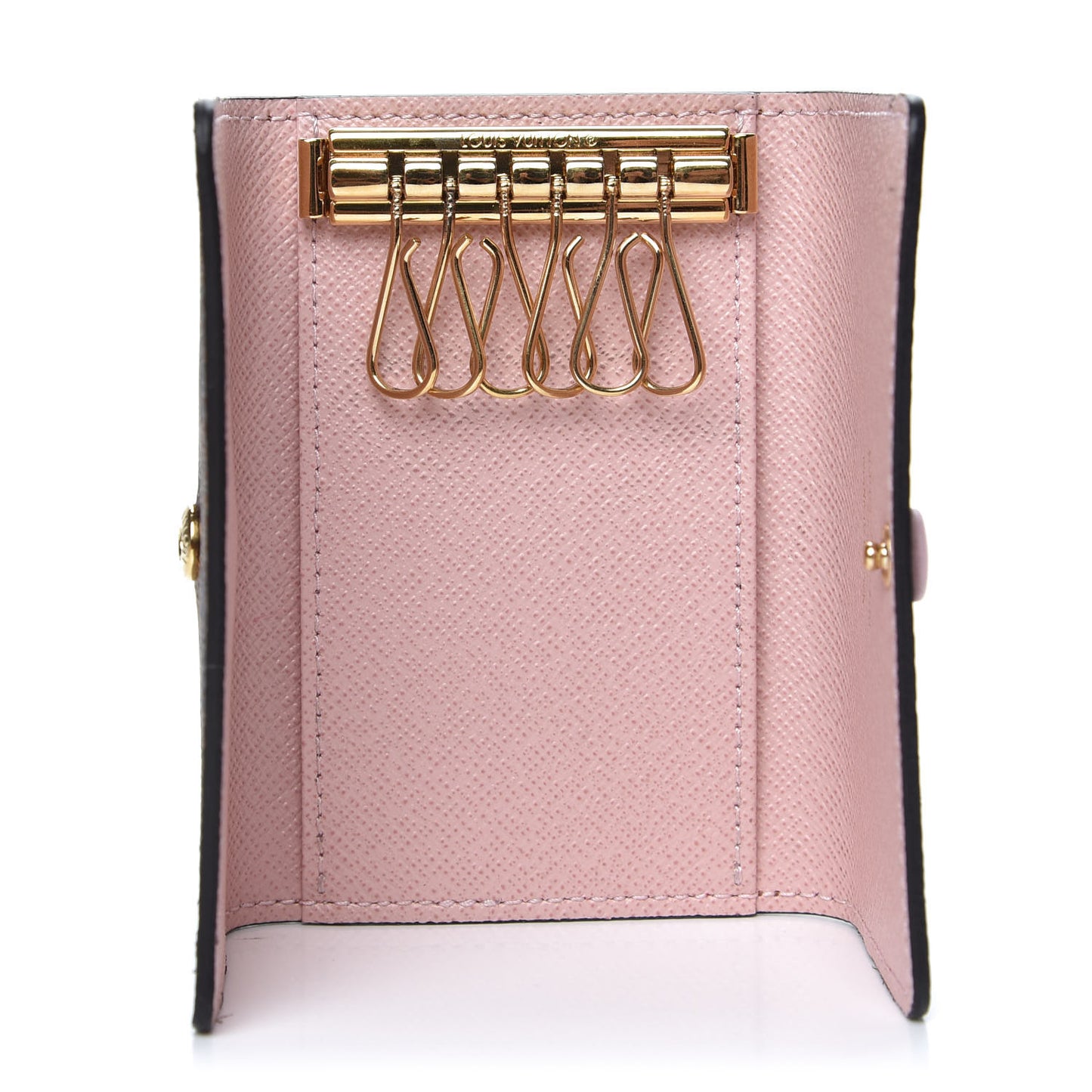 Damier Ebene Multicles 6 Key Holder Rose Ballerine