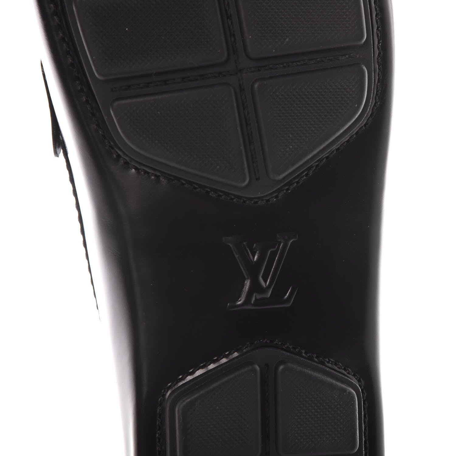 Louis Vuitton Calfskin Racetrack Moccasin Loafers 10.5 Black 6 of 8