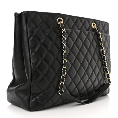 Chanel Calfskin Quilted Large Classic Shopping Tote Black 3 of 12