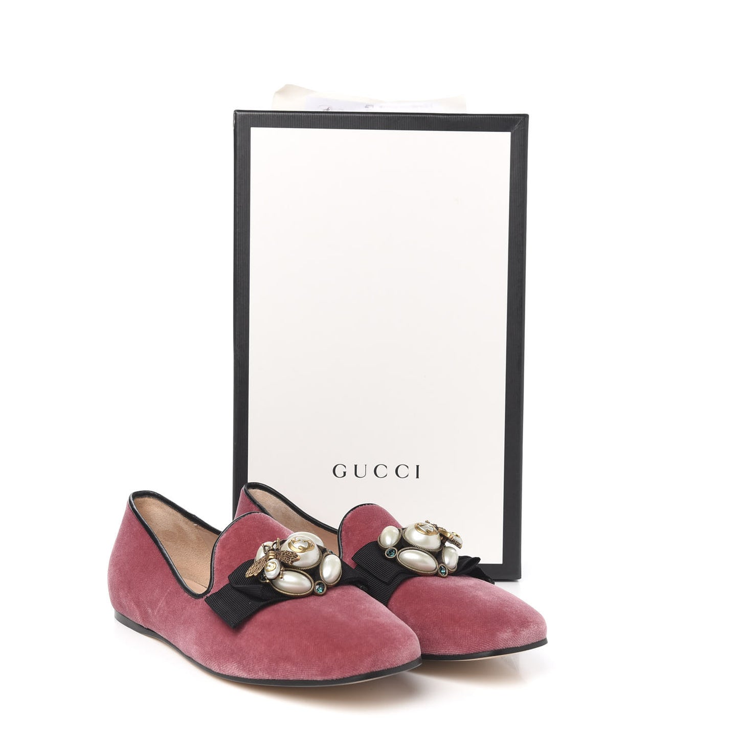 Velvet Etoile Pearl Embellished Loafers 38 Tibet Red