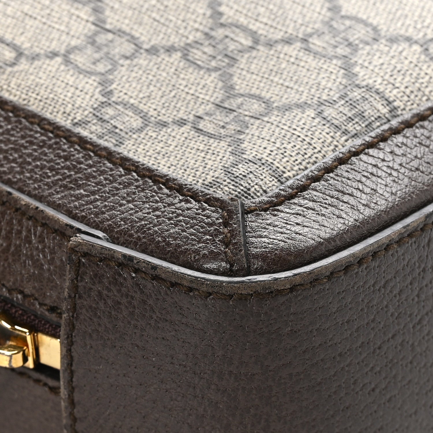 Gucci GG Supreme Monogram Web Small Ophidia Top Handle Shoulder Bag Brown 11 of 14