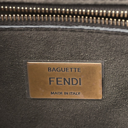 Fendi Chenille Vitello Seta FF Midi Chain Baguette Tortora 6 of 10