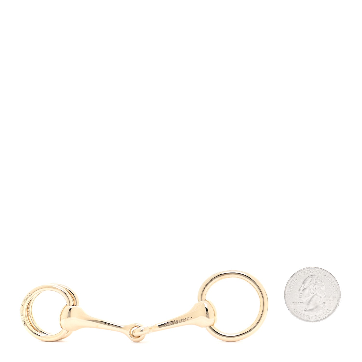 Hermes Permabrass Mors Scarf Ring Gold 2 of 5