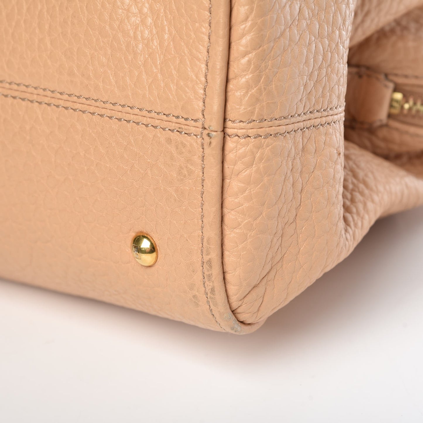 Pebbled Calfskin Small Chameleon Tote Nude