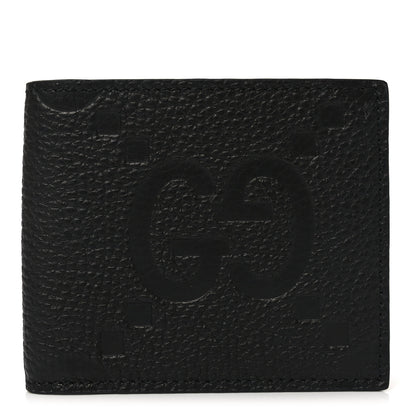 Gucci Piuma Calfskin Jumbo GG Embossed Wallet Black 1 of 7