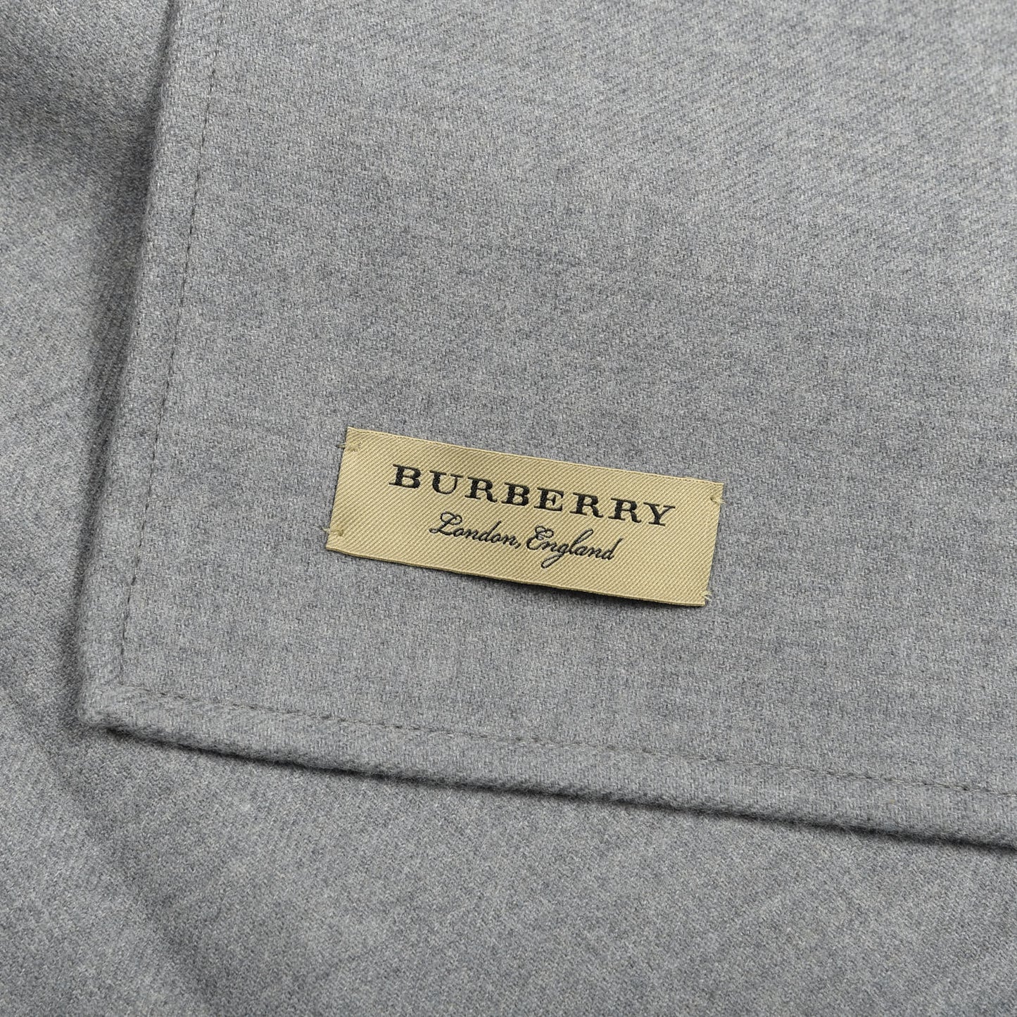 Wool Solid to Check Charlotte Cape Scarf Scarf Light Grey